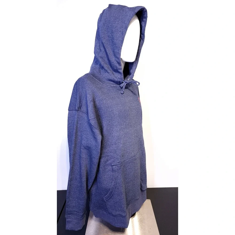 Ariat Mens Size XL Heather Blue US of A Fleece‎ Pocket Hooded Sweatshirt
